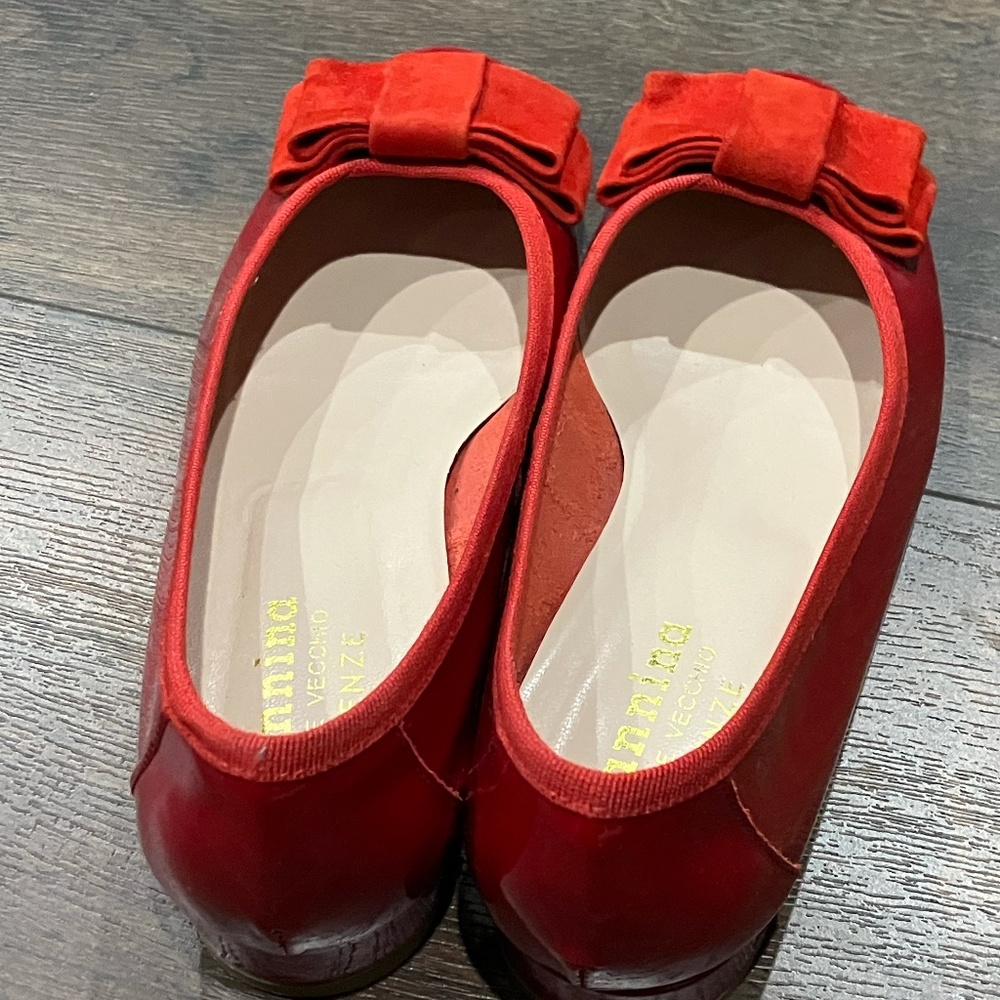 Handmade Red Italian Shoes US Size 6
